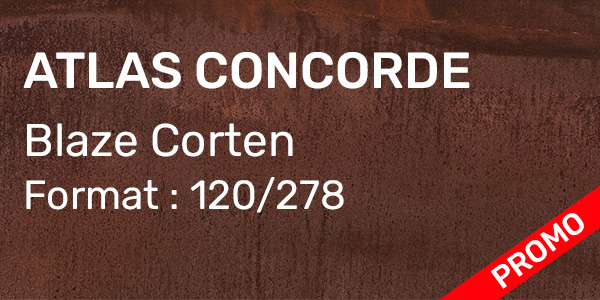 Carrelage Atlas Concorde – Blaze Corten 120/278 49,59€/m² HTVA Origine Italie