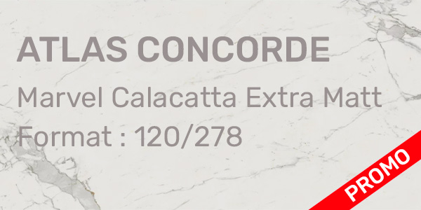Carrelage Atlas Concorde – Marvel Calacatta Extra Matt 120/278  49,59€/m² HTVA Origine Italie