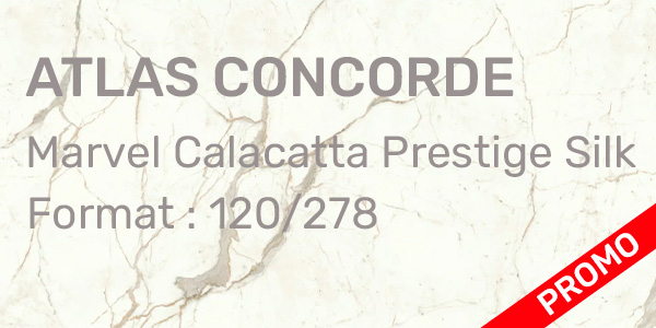 Carrelage Atlas Concorde – Marvel Calaccata Prestige Silk 120/278  49,59€/m² HTVA Origine Italie